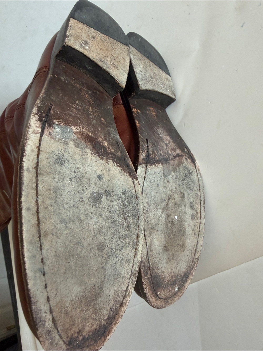 Frye Melissa Button Pull-on Brown Leather Tall Riding Cowboy Boots size 7.5 B - Picture 8 of 15